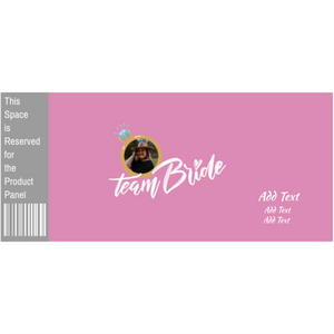 Team Bride Bachelorette Party custom label with ring and photo.